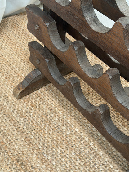 FRENCH CARVED BOTTLE RACK