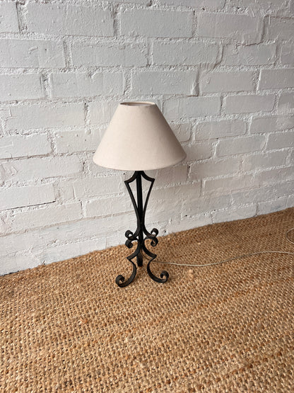 BLACK IRON FRENCH LAMP