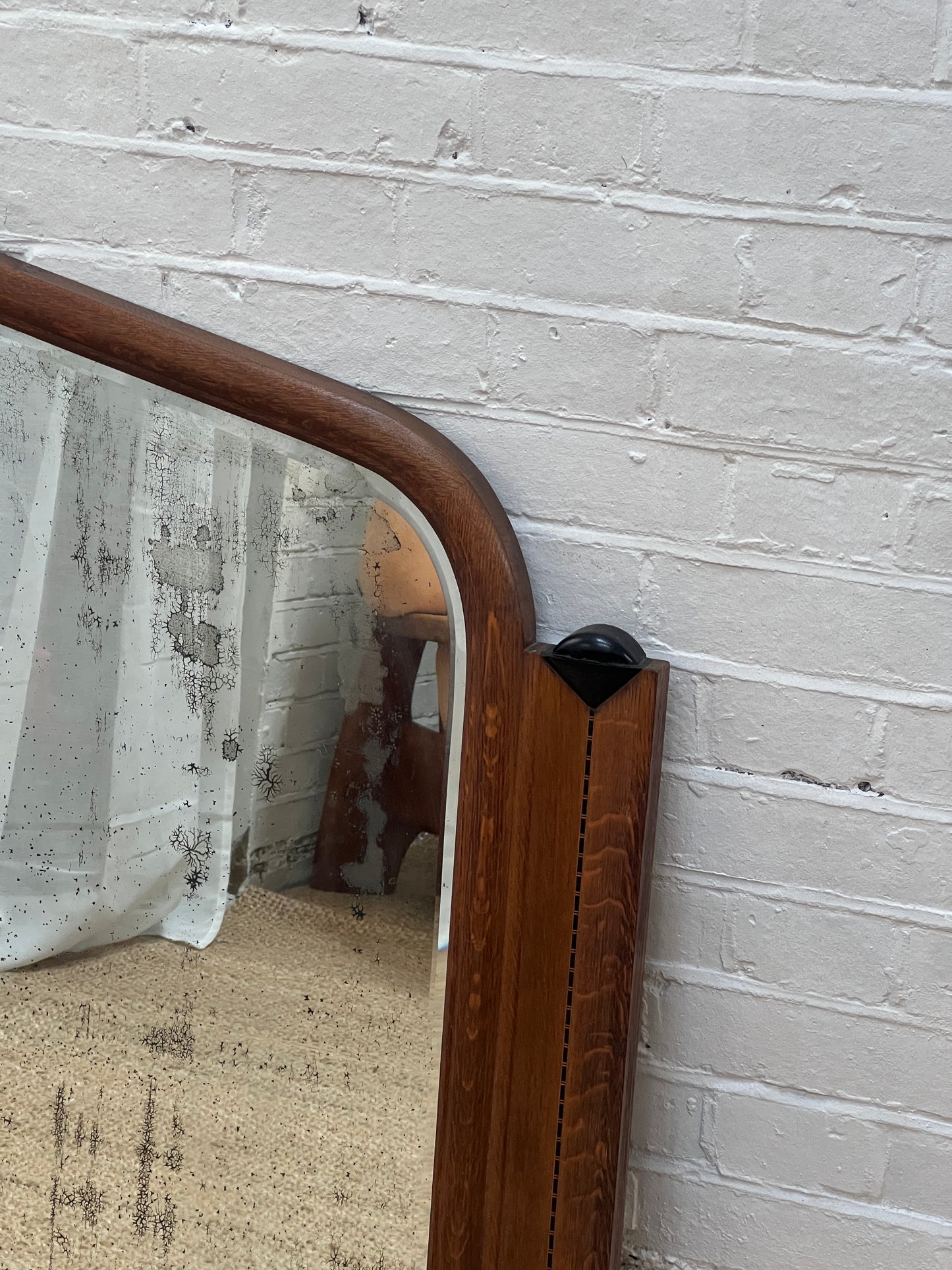 LARGE ART DECO MANTLE MIRROR