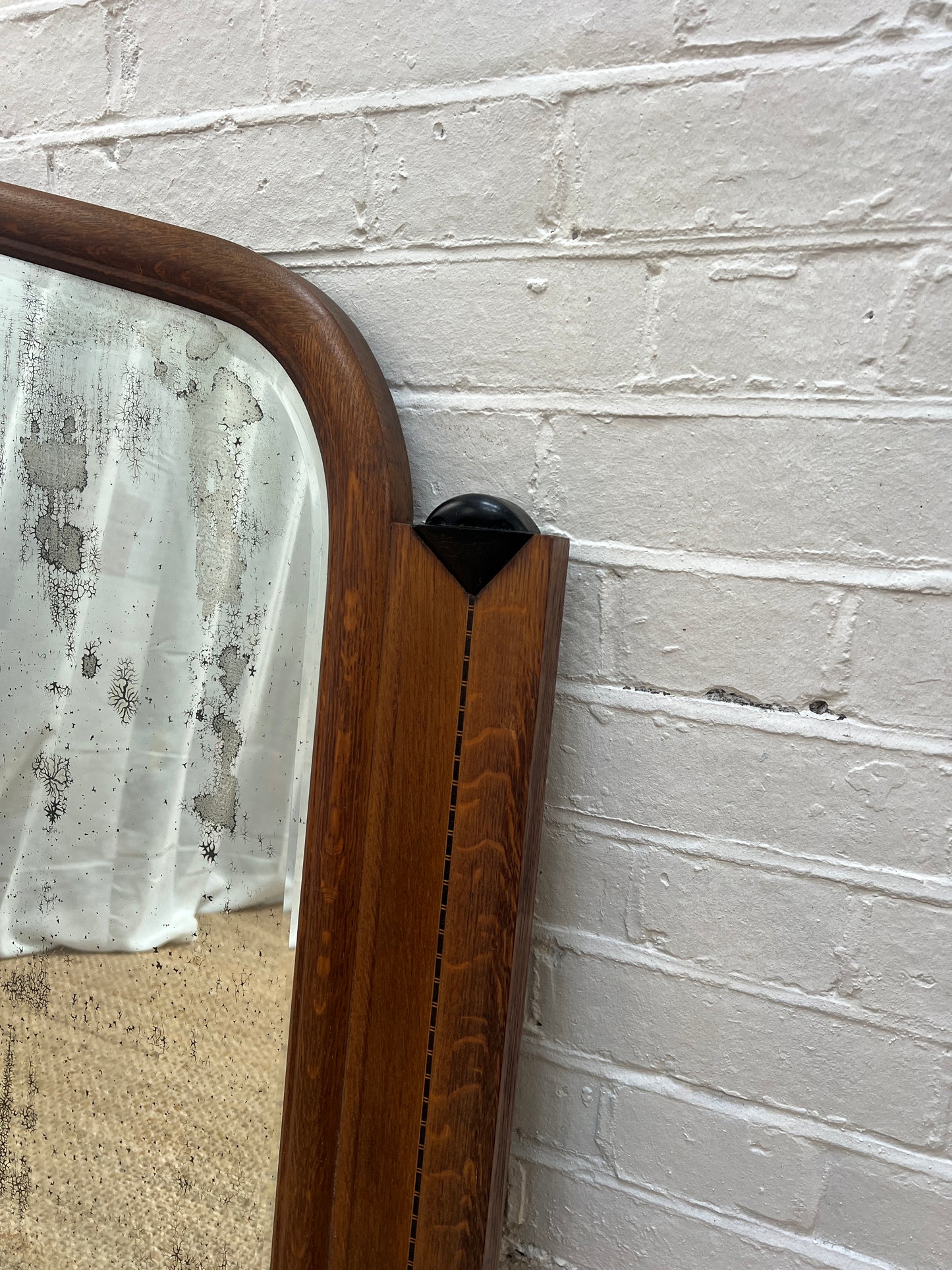 LARGE ART DECO MANTLE MIRROR