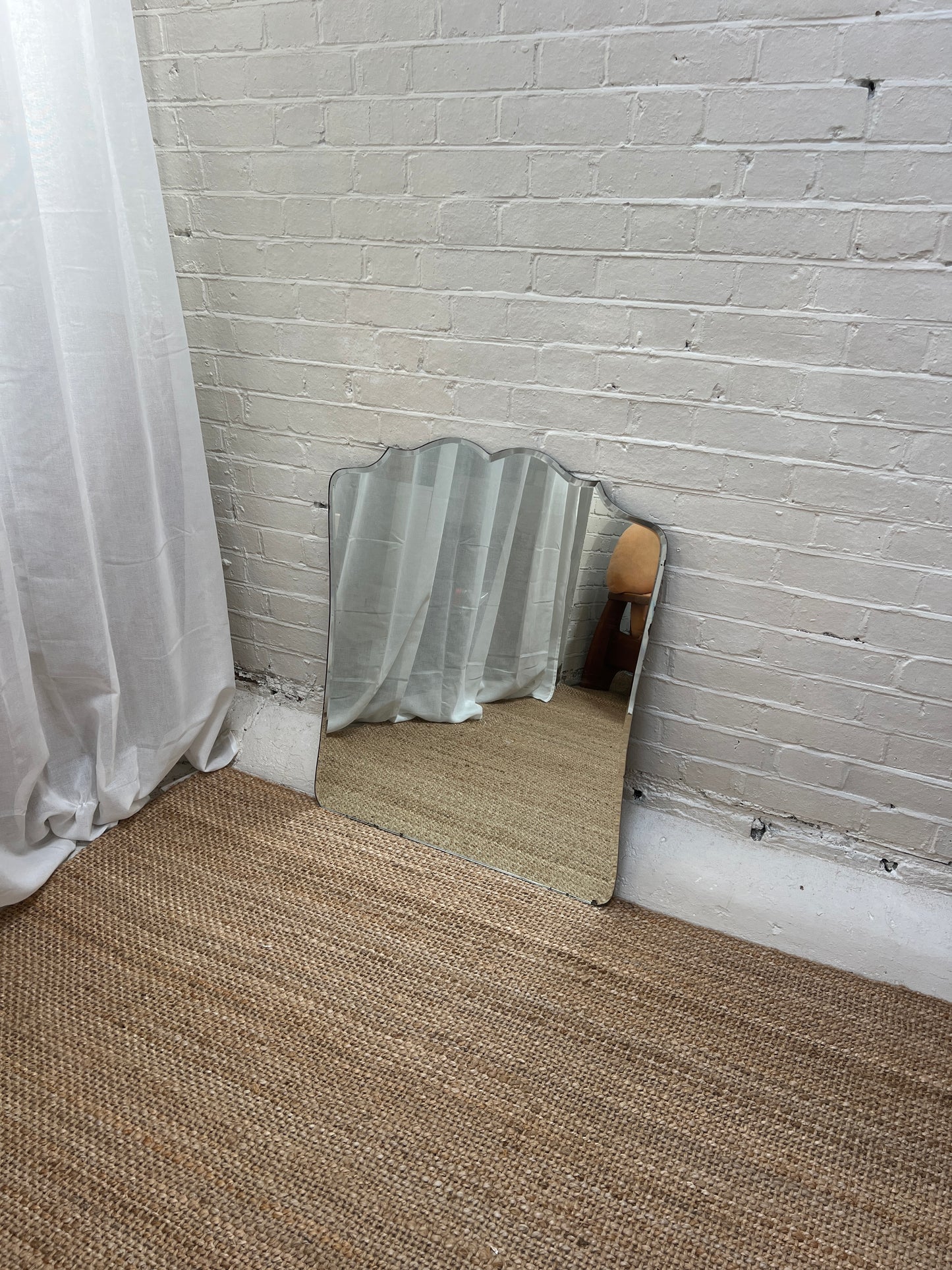 FRAMELESS OVER MANTLE MIRROR - WAVY