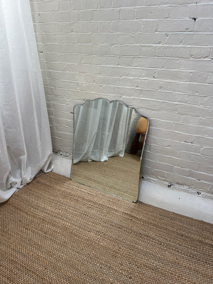 FRAMELESS OVER MANTLE MIRROR - WAVY