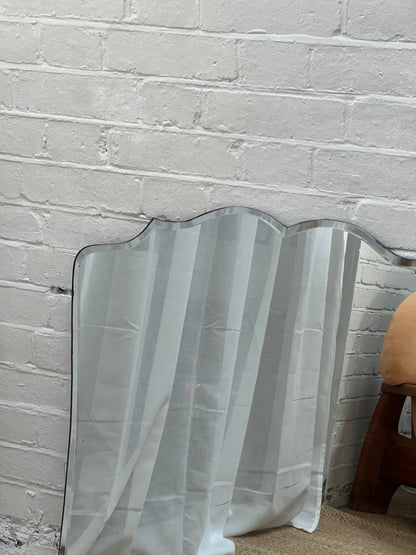 FRAMELESS OVER MANTLE MIRROR - WAVY
