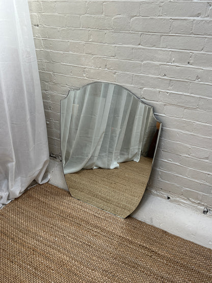 FRAMELESS MANTLE MIRROR - ARCHED