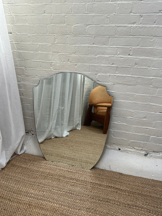 FRAMELESS MANTLE MIRROR - ARCHED