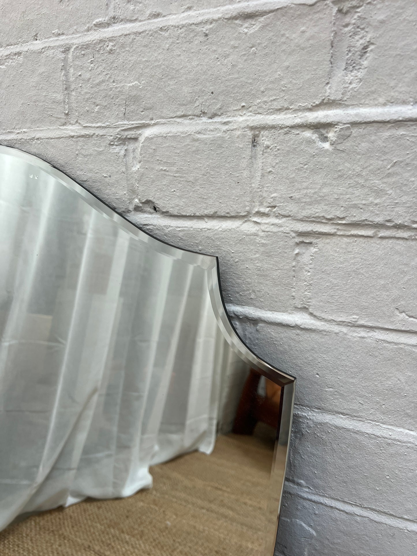 FRAMELESS MANTLE MIRROR - ARCHED