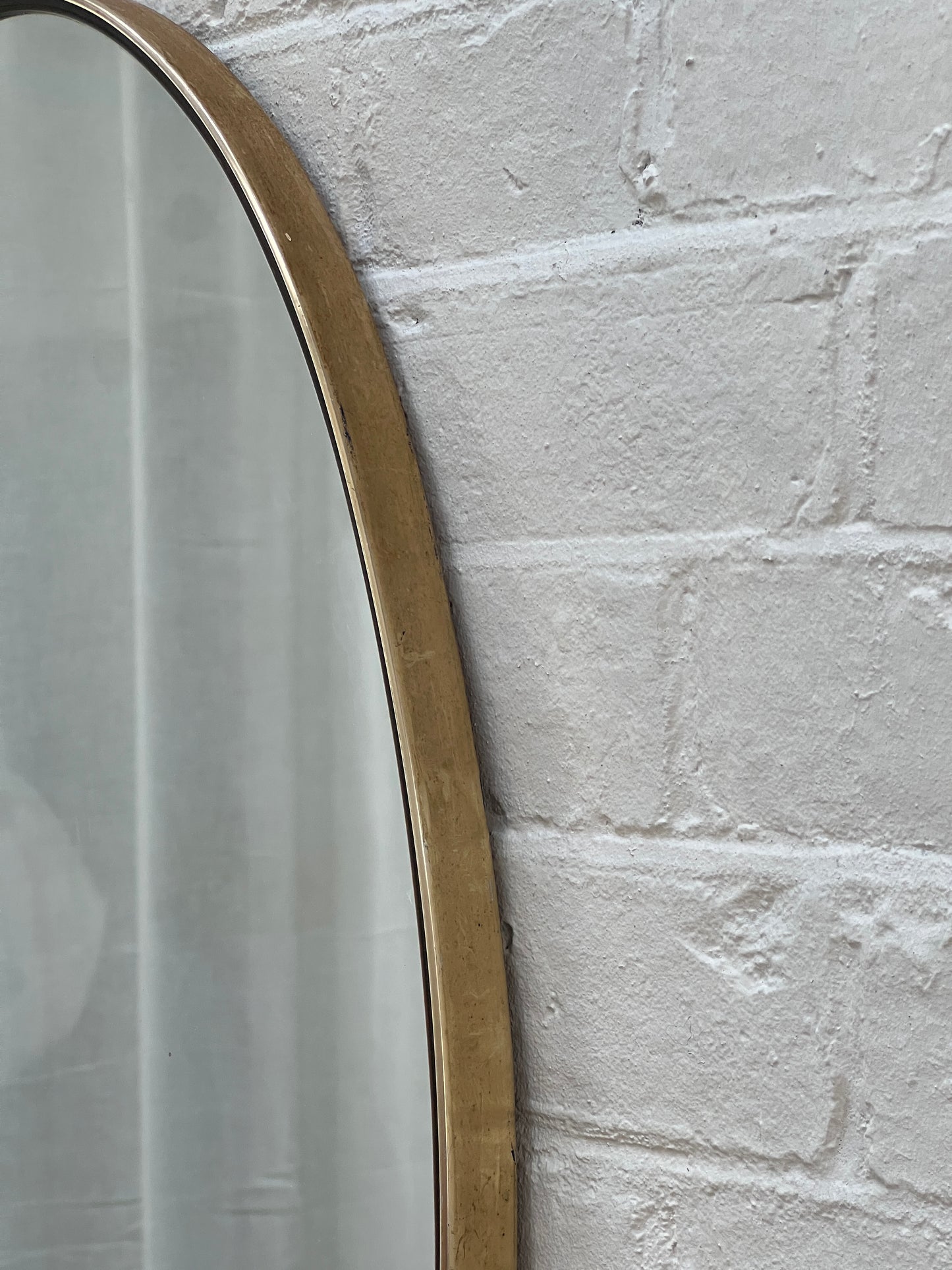BRASS OVAL MIRROR