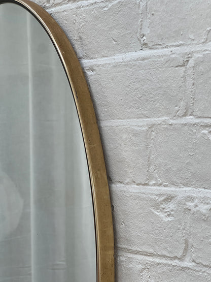 BRASS OVAL MIRROR