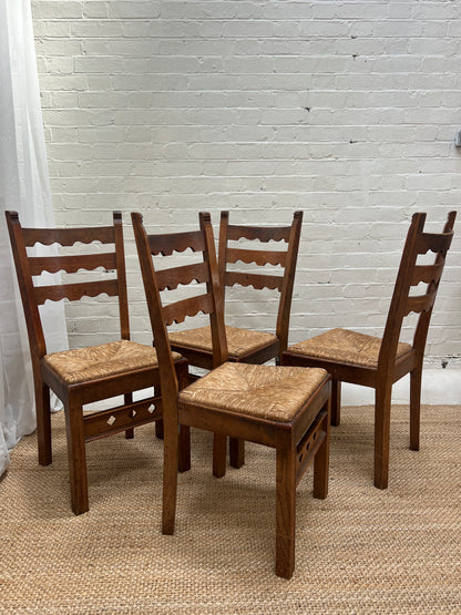 SET OF FOUR RUSH DINING CHAIRS