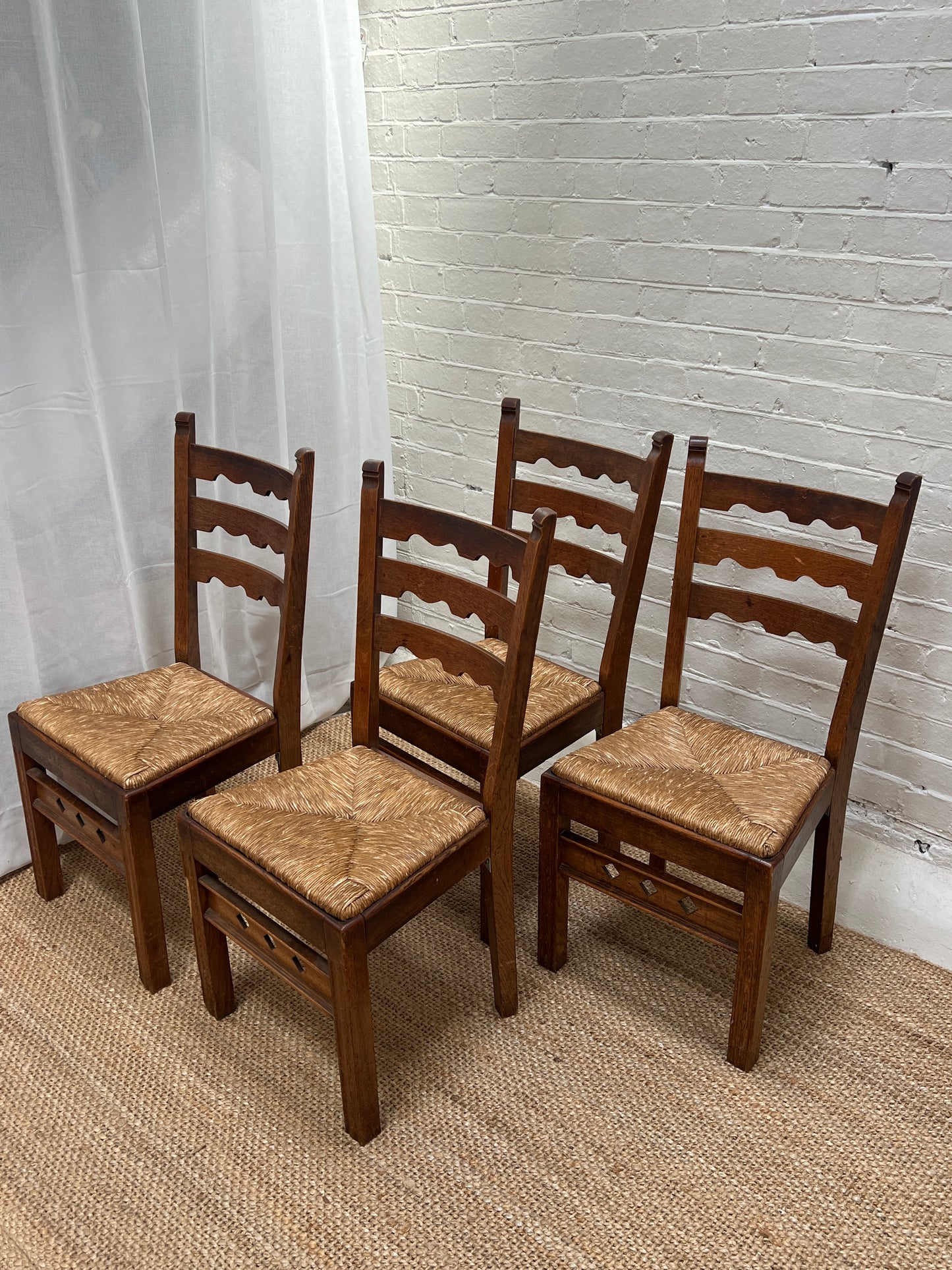 SET OF FOUR RUSH DINING CHAIRS