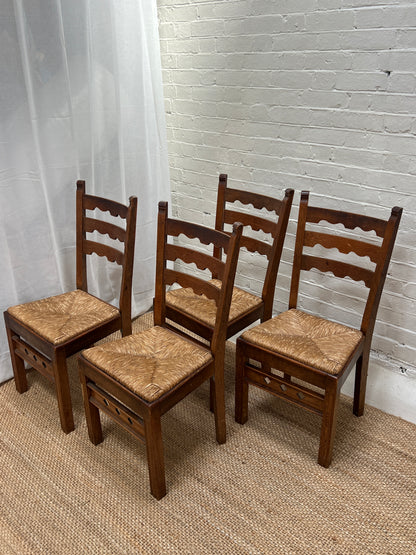 SET OF FOUR RUSH DINING CHAIRS