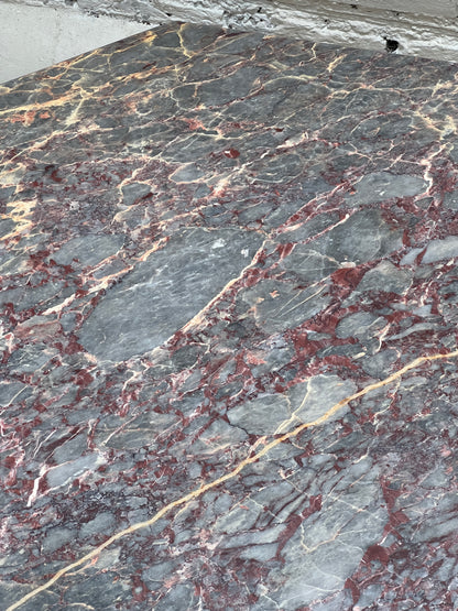 OCTAGONAL BLUE MARBLE TABLE