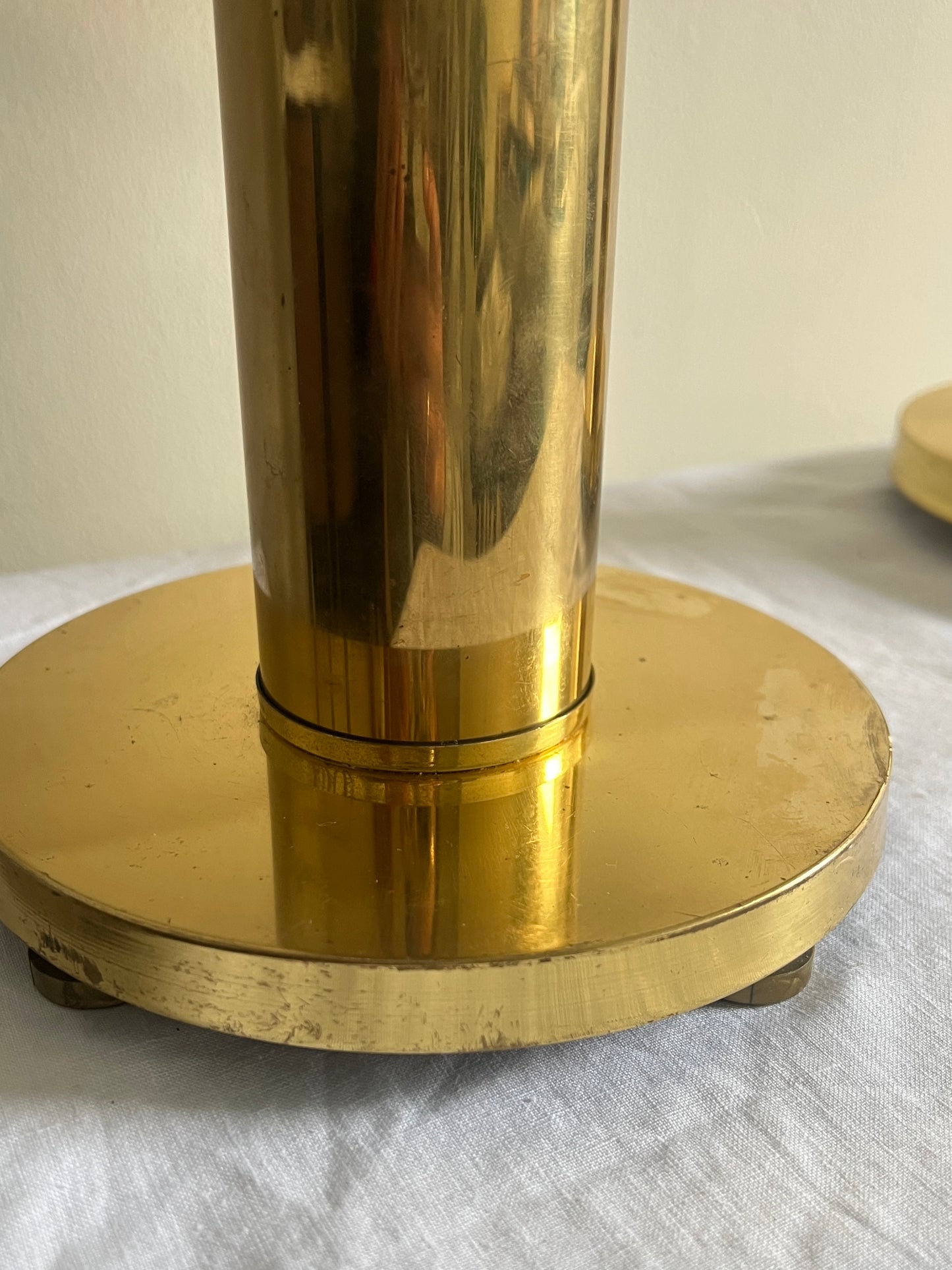 PAIR OF BRASS DANISH TABLE LIGHTS