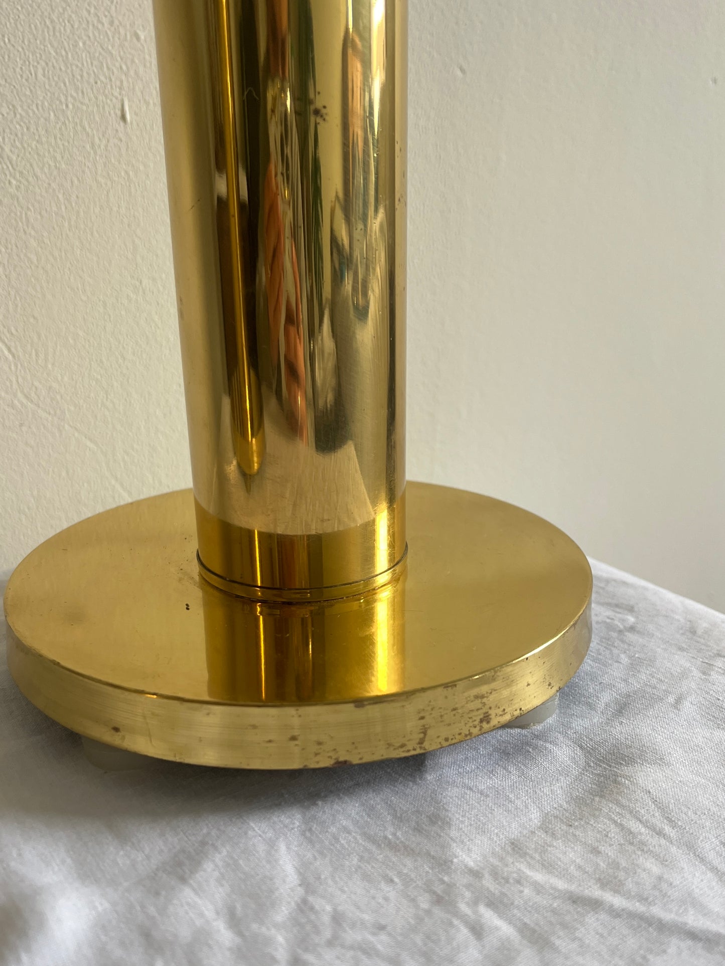 PAIR OF BRASS DANISH TABLE LIGHTS