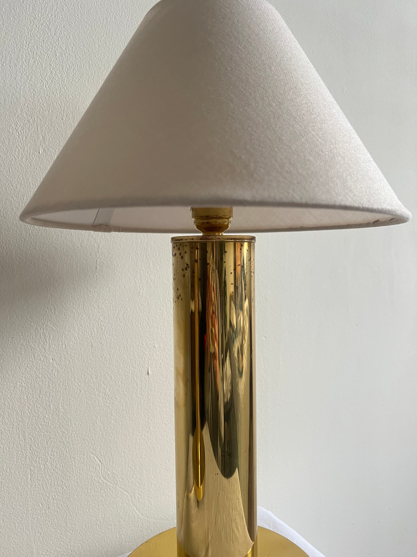 PAIR OF BRASS DANISH TABLE LIGHTS