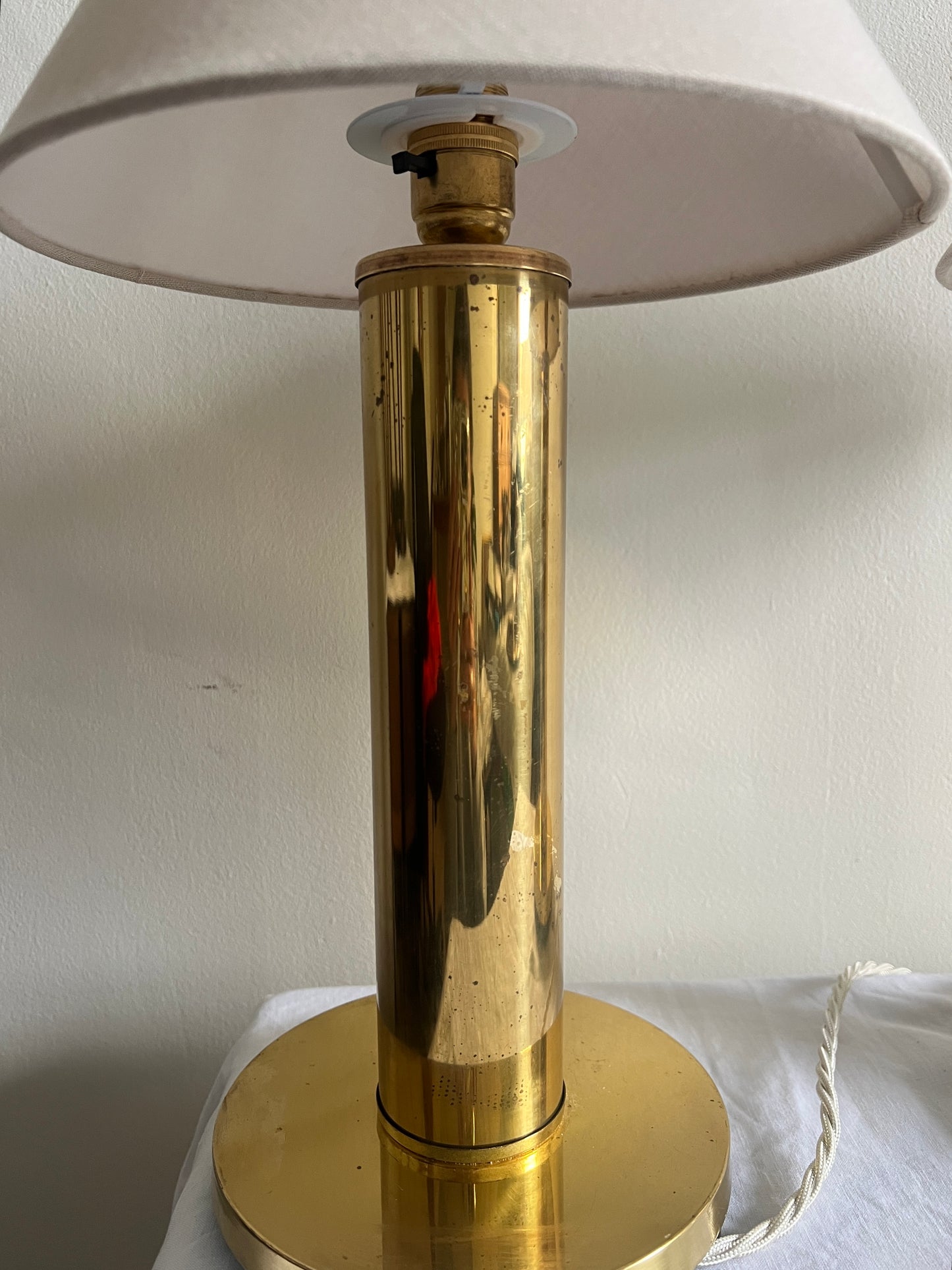 PAIR OF BRASS DANISH TABLE LIGHTS