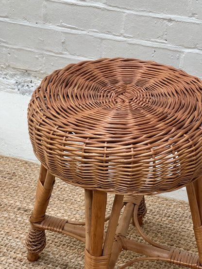 WICKER SIDE STOOL