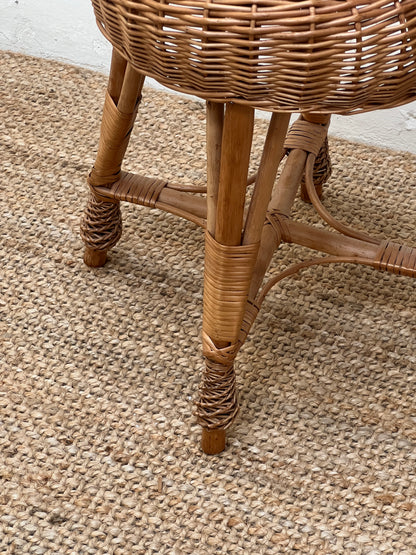 WICKER SIDE STOOL