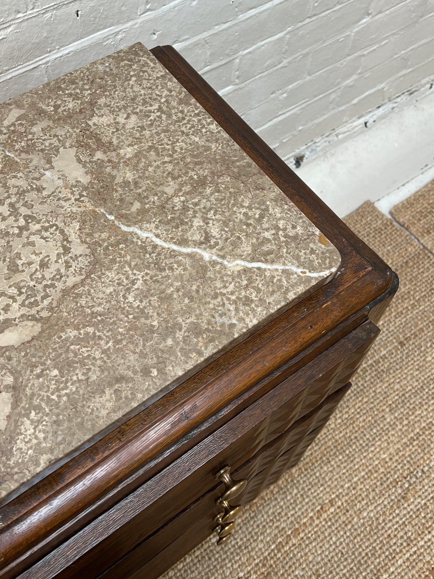 MARBLE TOP CHEST OF DRAWERS