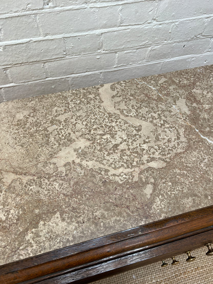 MARBLE TOP CHEST OF DRAWERS