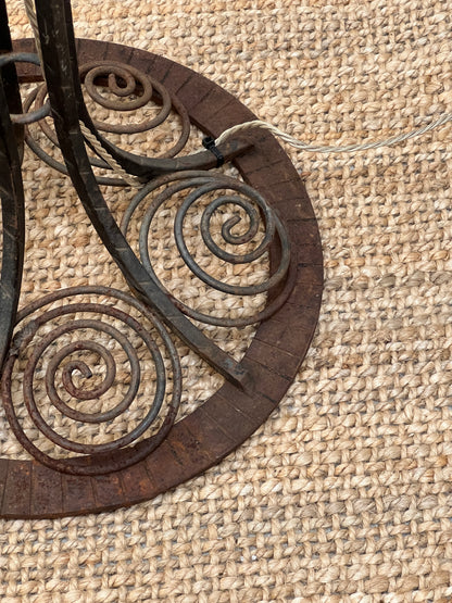 ART NOUVEAU TALL SPIRAL FLOOR LAMP - ONE