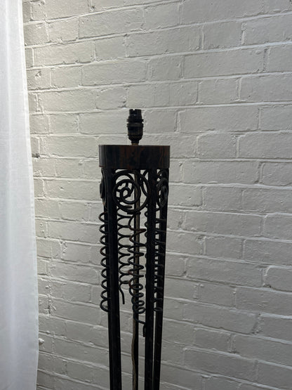 ART NOUVEAU TALL SPIRAL LAMP - TWO