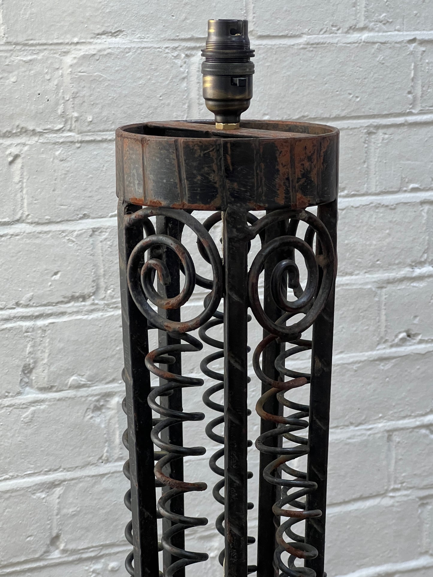 ART NOUVEAU TALL SPIRAL LAMP - TWO