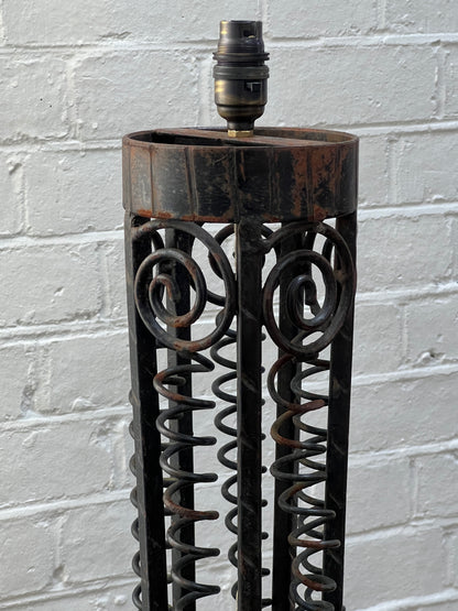 ART NOUVEAU TALL SPIRAL LAMP - TWO