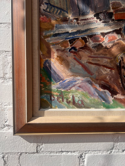 BOATS IN HARBOUR OIL