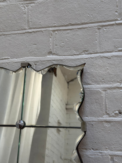 FRENCH 30S SECTIONAL BEVELLED EDGE MIRROR
