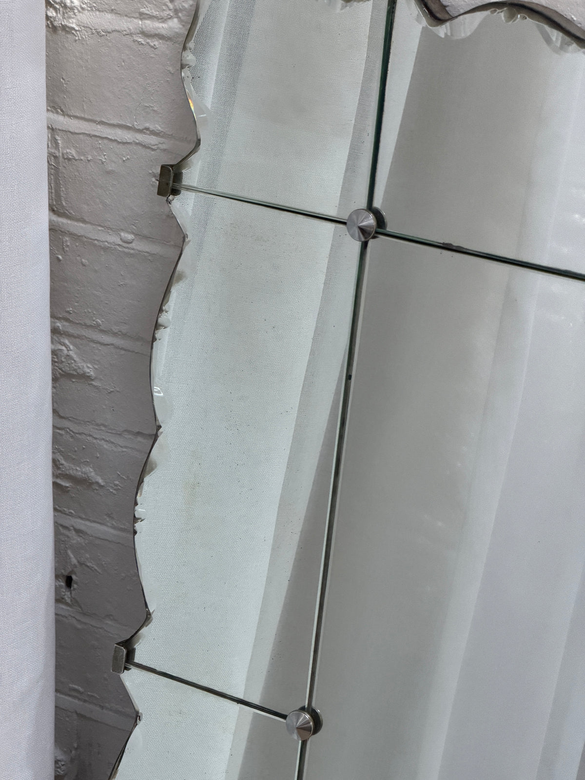 FRENCH 30S SECTIONAL BEVELLED EDGE MIRROR