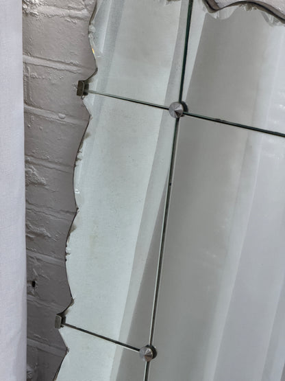 FRENCH 30S SECTIONAL BEVELLED EDGE MIRROR