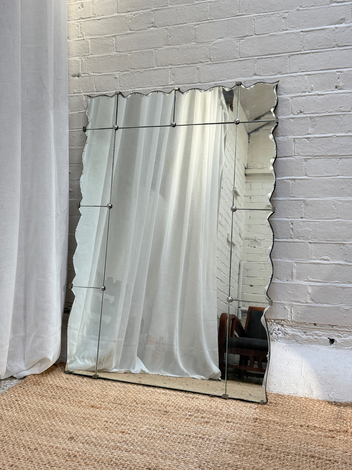 FRENCH 30S SECTIONAL BEVELLED EDGE MIRROR