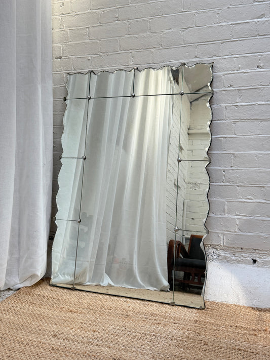 FRENCH 30S SECTIONAL BEVELLED EDGE MIRROR