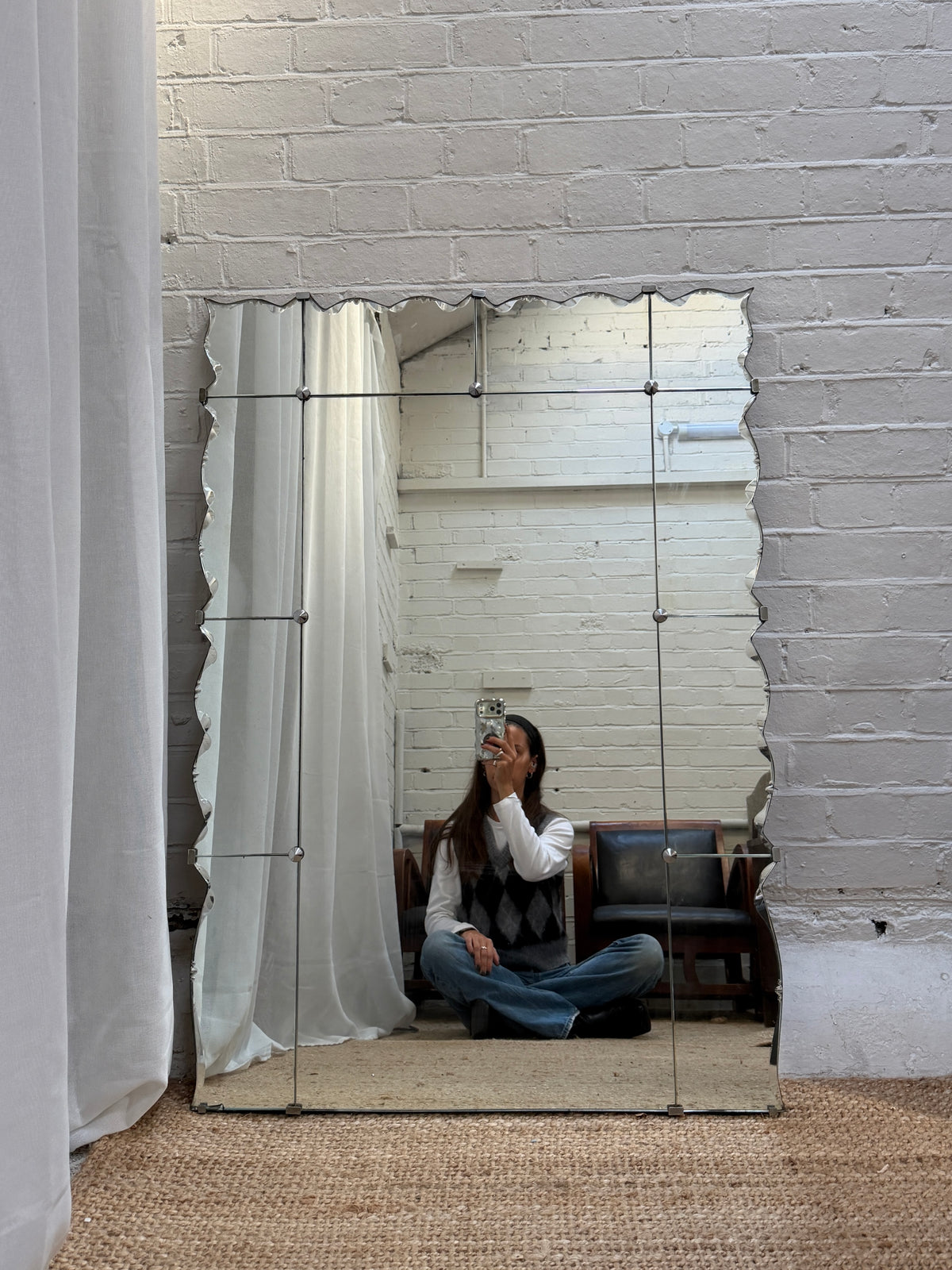 FRENCH 30S SECTIONAL BEVELLED EDGE MIRROR