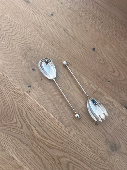 SILVER BALL SERVING SPOONS