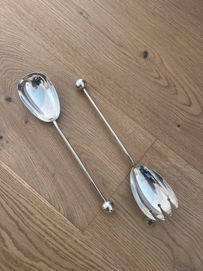 SILVER BALL SERVING SPOONS