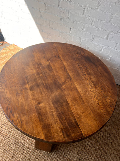 LARGE OAK CIRCLE COFFEE TABLE