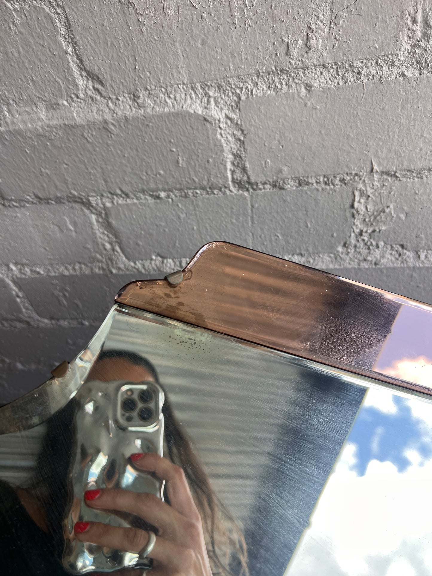 ART DECO WIGGLE SHELL MIRROR