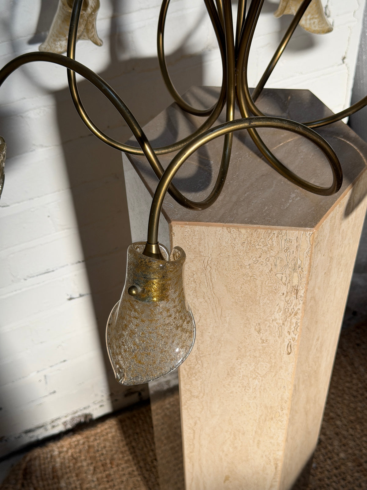 FRENCH CEILING PENDANT WITH GLASS SHADES
