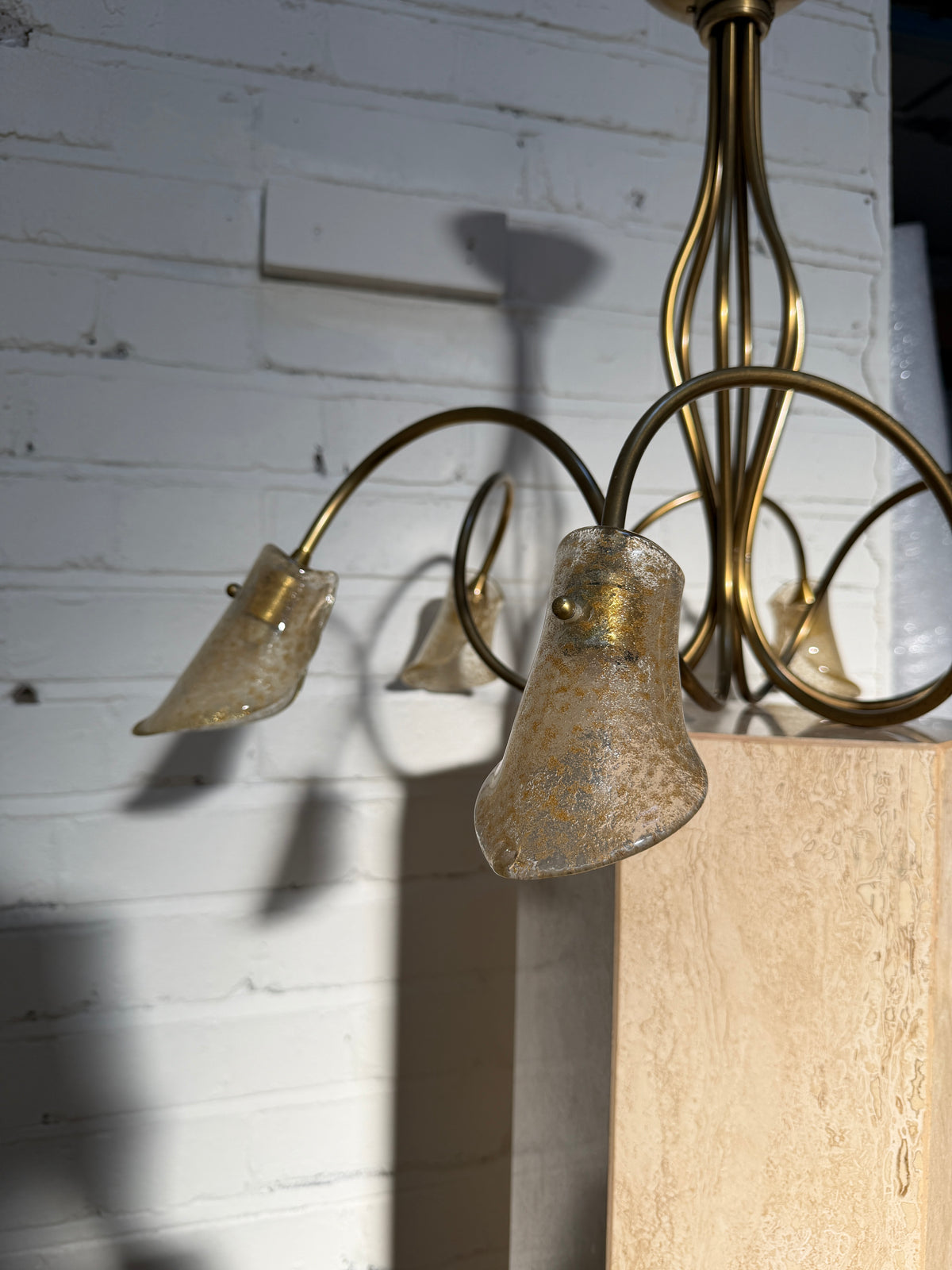 FRENCH CEILING PENDANT WITH GLASS SHADES