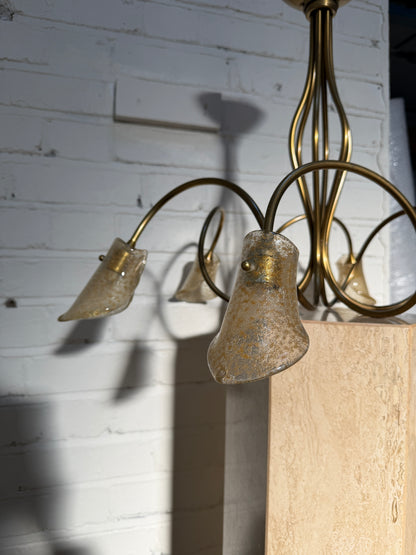 FRENCH CEILING PENDANT WITH GLASS SHADES