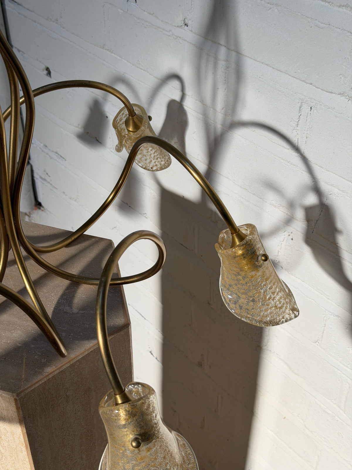 FRENCH CEILING PENDANT WITH GLASS SHADES