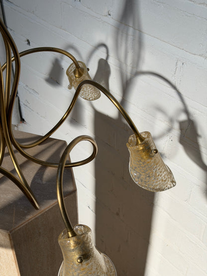 FRENCH CEILING PENDANT WITH GLASS SHADES