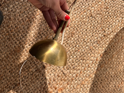 LARGE ITALIAN BRASS & GLASS CEILING PENDANT