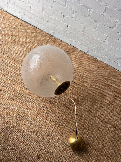 LARGE ITALIAN BRASS & GLASS CEILING PENDANT