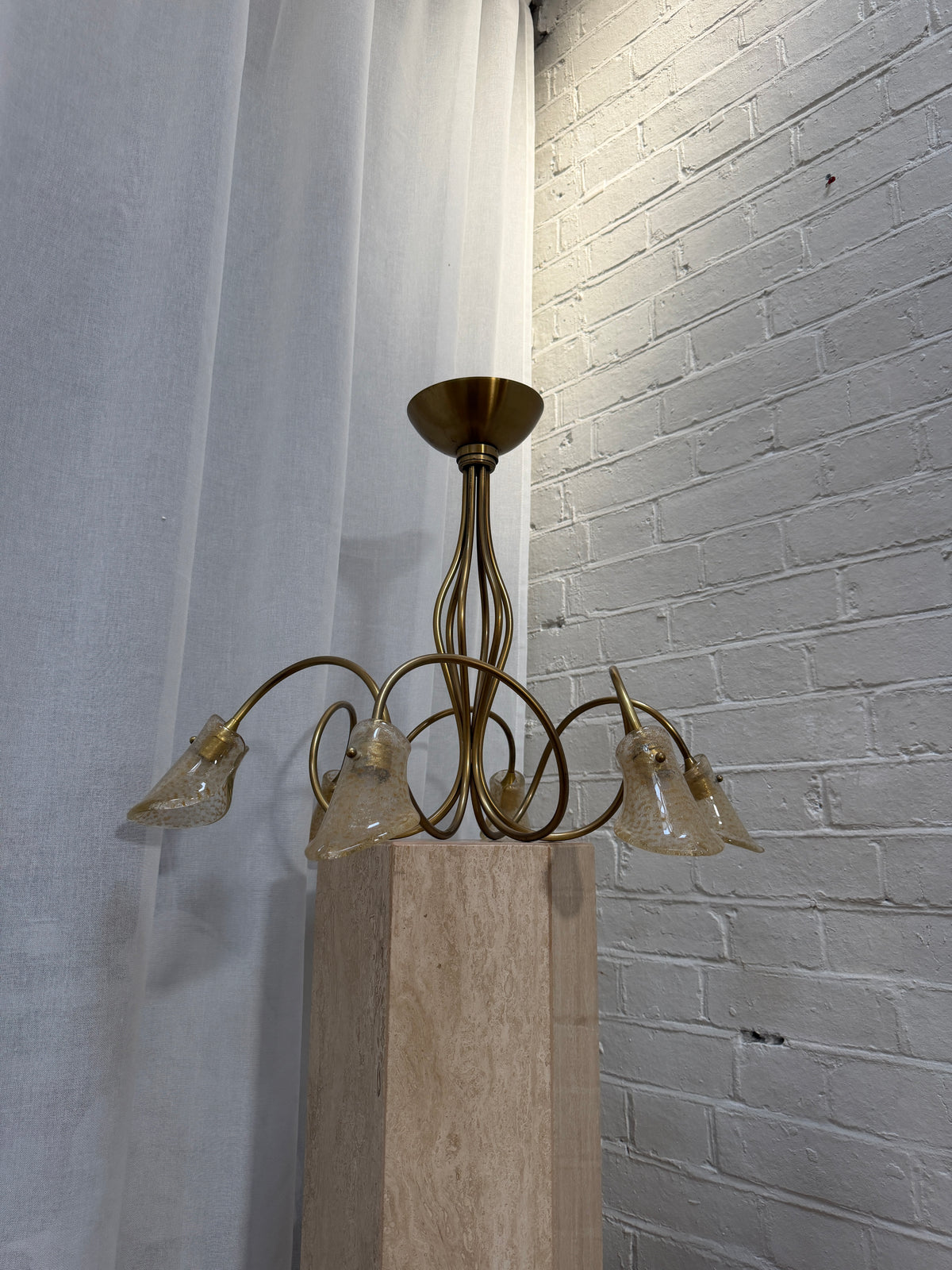FRENCH CEILING PENDANT WITH GLASS SHADES