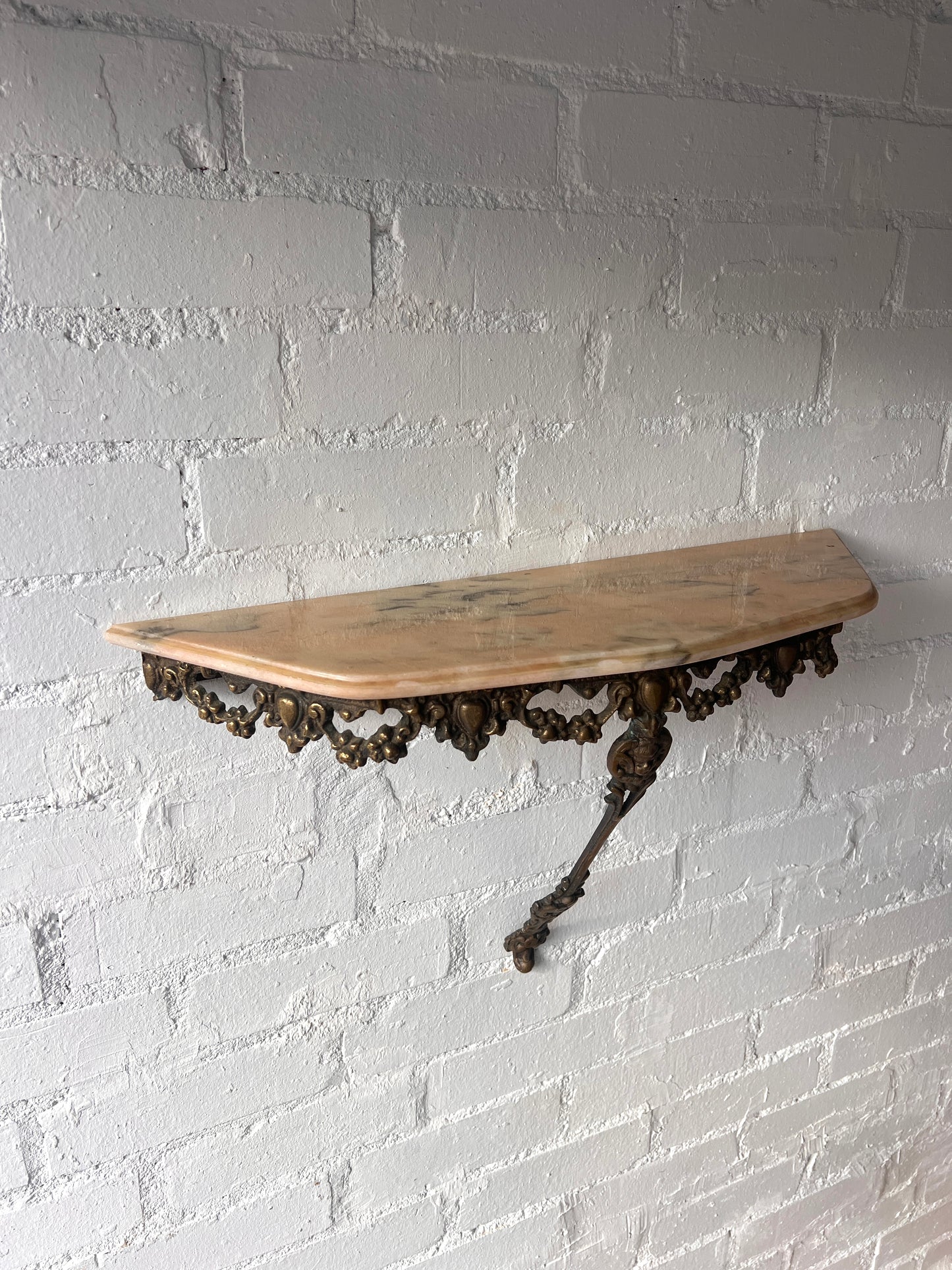 PINK MARBLE ITALIAN HALLWAY SHELF