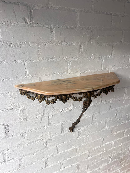 PINK MARBLE ITALIAN HALLWAY SHELF