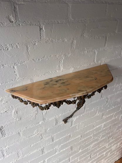 PINK MARBLE ITALIAN HALLWAY SHELF